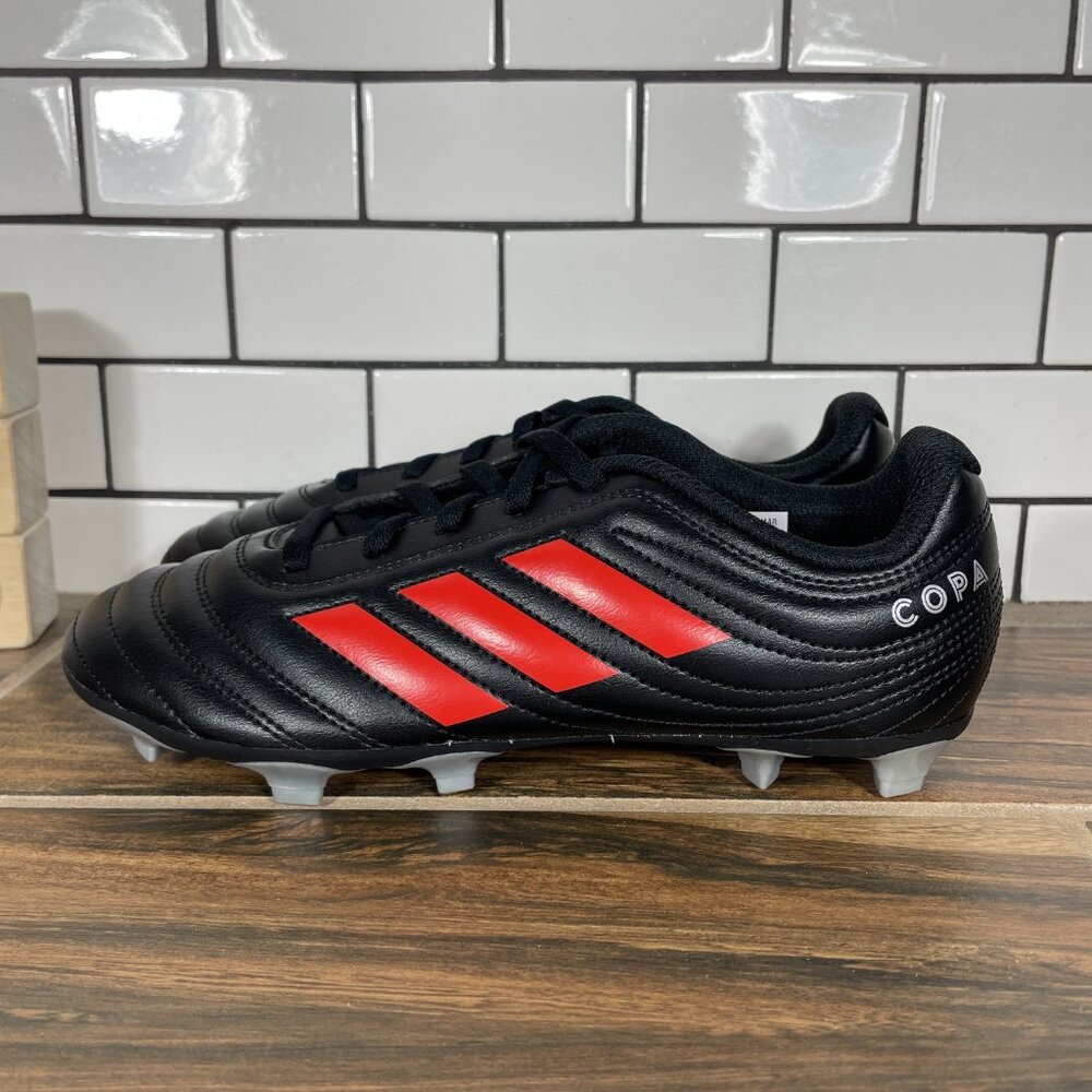 adidas Copa 19.4 FG Soccer Shoes Youth Boys Size 5 Black Red Futbol Sneakers